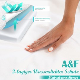 A&F Mattress Protector 60 x 120 cm - Washable Incontinence Pad - Mattress Cover - Mattress Protector for Baby Cot and Cot - Waterproof Mattress Topper - Mattress Protector (60 x 120 cm - Set of 2)