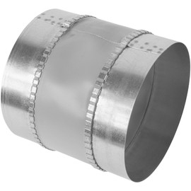 Vent Systems 6" Inch Flexible Vibration-Reducing Female Fit Duct Connector – Galvanized Steel HVAC Ducting for Joining Two Male Duct Fittings – Dust Collection Fittings Inline Noise-Reducing Coupler