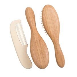 FRCOLOR 3pcs Bathing Brush Hair Comb and Wool Brush for Boy Girl Hair Cleaning Gentle Massage Tool for Newborns and Toddlers Safe