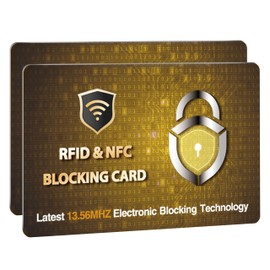 SaiTech IT 2 PK RFID Blocking Cards Protect Your Entire Wallet, Purse, and Cards from NFC Contactless Theft Wallet for Men & Women- PL Golden