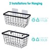 LIGHT DUST Wall Hanging Baskets - 2 Black Baskets Set