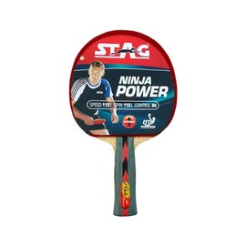 Stag Ninja Power Table Tennis Racquet(Multi- Color, 180 Grams, Advanced)