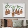 SIGNFORD Framed Canvas Wall Art Eucalyptus Leaves in Brown Glass