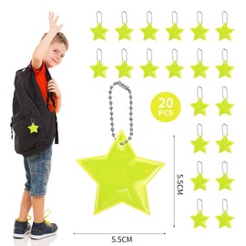 Capaneus Safety Reflector Pendant, Children's Reflector Pendant for School Bag, Clothing, Backpack (A)