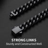 Black Chain Necklace for Men Miami Cuban Necklace Choker Chain