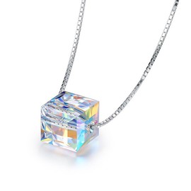 K.L.Y Women's Necklace, Austrian Crystal, 925 Silver, Pendant Necklace, Lover, Birthday, Anniversary, Present, Office, Austrian Crystal