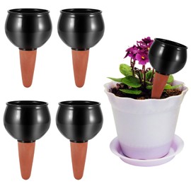 Miawtro 4 Stück Bewässerungskugeln,80ml Wasserspender Pflanzen,Gießball zur Automatische Pflanzen Bewässerung,Tonkegel Bewässerung,Geeignet Pflanzenbewässerung Indoor und Gartenpflanzen