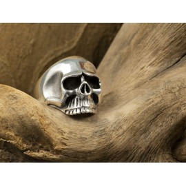 Fly Style Skull Ring 925 Sterling Silver – Gothic Ring – Keith Richards Style Men's Rings – Skull Jewellery, Sterling Silver, No Gemstone