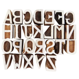 Wooden Stamp Alphabet Decorative Blocks Decorative Blocks Handcarved Stamp