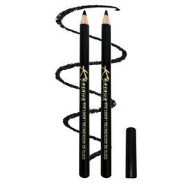 Khasana Eyeliner Pencil Set, Waterproof, Smooth & Creamy Application, Long-Lasting, Smudge-Proof, Ophtalmologist Tested, Cruelty Free & Vegan, Pack of 2 (Black #10)