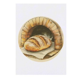 'Bread in Brick Oven' Temporary Tattoo - Water Resistant, Skin-Safe, Non-Toxic Transfer (TO00083817)