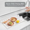 Large Stone Dish Drying Mat for Kitchen Counter, Quick Dry