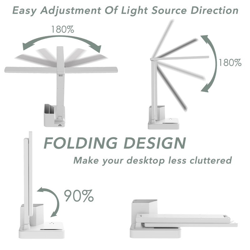 COZOO LED Desk Lamp with 2 USB Charging Ports,Type C