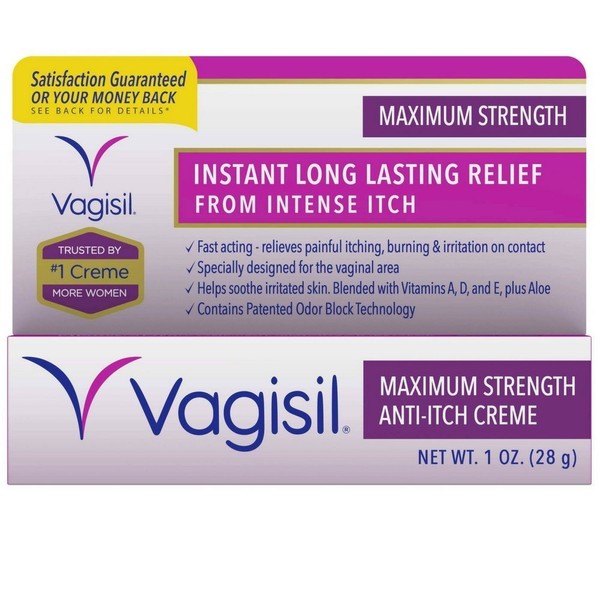 Vagisil Maximum Strength Anti-Itch Creme 1 oz (Pack of 2)