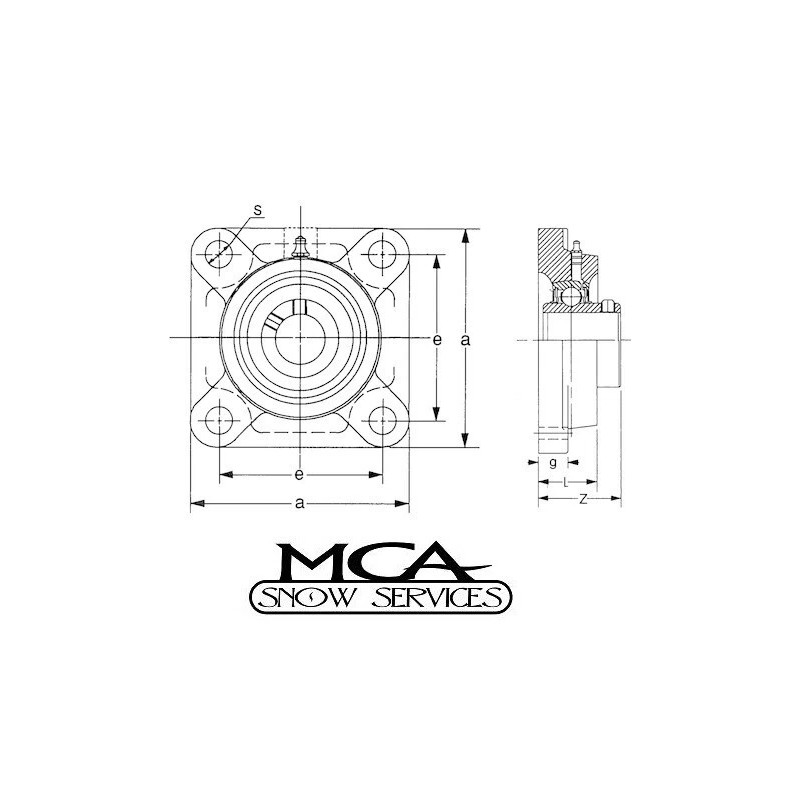 BUYERS UNDER TAILGATE SALT SPREADER AUGER BEARING & FELT GASKET