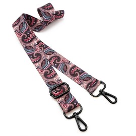 ZOOEASS Nickel Buckles Wide Shoulder Strap Adjustable Replacement Belt Gun Buckles Guitar Style Crossbody Bag Strap(Wide:1.5in,Long:49.2in) (Color29)