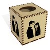 Square 'Goth Couple' Wooden Tissue Box Cover (TB00061620)