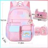 pisyae Girls Backpack,Rainbow Backpack for Girls-Kawaii Pink School Bookbag, Lightweight