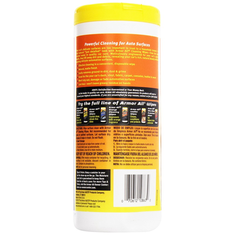 Armor All Cleaning Wipes, 25 count