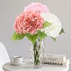 SITUMEIZI Hydrangea Pink Artificial Flower Fake Pink Flowers 21 Inch