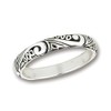 Swirl Scroll Wedding Thumb Ring .925 Sterling Silver Stackable Band