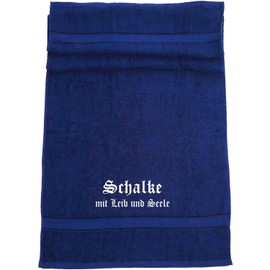 ShirtShop-Saar Schalke Family Bath Towel with Body and Soul Dark Blue