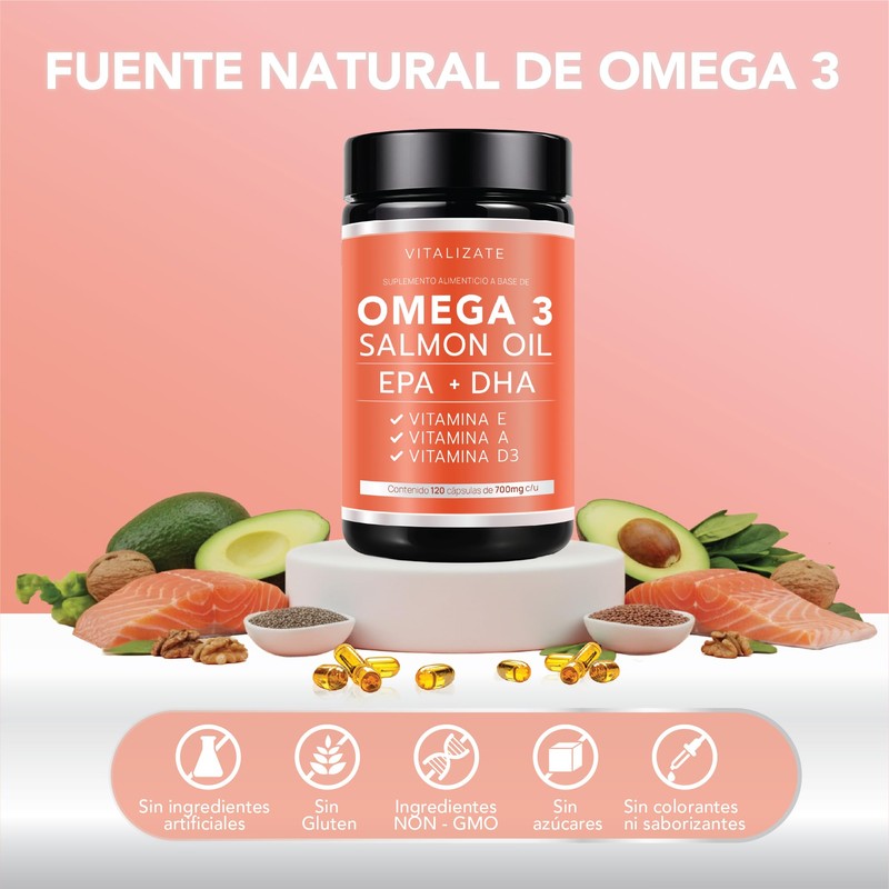Omega 3 Platinum - Suplemento Potenciado (Fish Oil, Aceite de