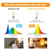 Neporal Amber Light Bulbs 4PK, 9W 60 Watt Equivalent, Blue