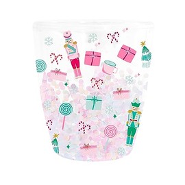 Mary Square 46927 Oh What Fun Pink Presents Nutcracker 12 ounce Acrylic Christmas Stemless Wine Glass Beverage Tumbler