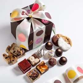 Brownie Points Sweet Lil' Sampler Gift: Brownies, Bruffles, Bag of Brownie Edgies, Buckeyes, Cookies, and Pretzels and more. Gift Box and Bow, Fudge Chocolate Brownies, Gourmet Sweet Desserts