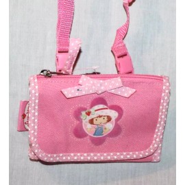 AD SUTTON NEW WITH TAGS STRAWBERRY SHORTCAKE PINK  3-1/2" X 5-1/2" TRIFOLD COIN WALLET