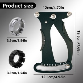 Zyluniy Spoke Tension Meter, Bicycle Tension Meter with 2 Spoke Keys, Bicycle Spoke Tension Meter Calibration Tool for Bicycle Tyres Spoke Manufacturing or Correction - Black