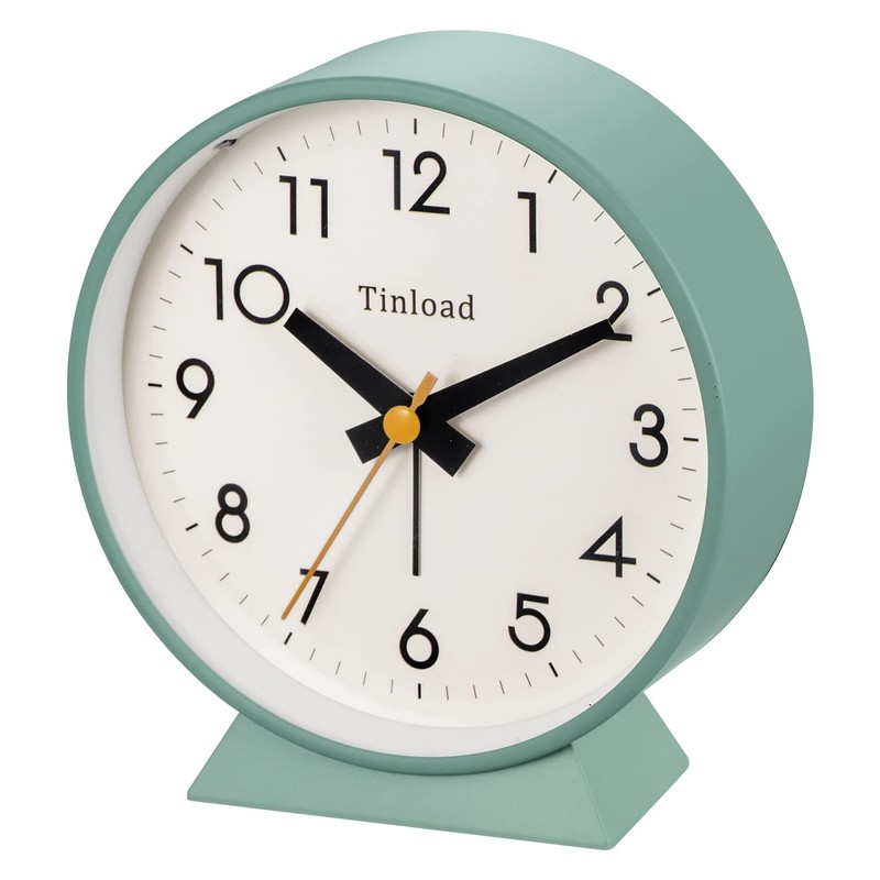 Tinload 4.5" Battery Operated Antique Retro Analog Alarm Clock, Small