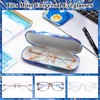 BOUMUSOE 3 Pack Hard Eyeglass Case, Protective Hard Shell Glasses