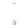 LEDSone Industrial Pendant Light, White Contemporary Hanging Light E27 Lamp