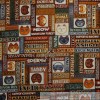 Springs Creative BonEful Fabric FQ Cotton Quilt Brown Gray White