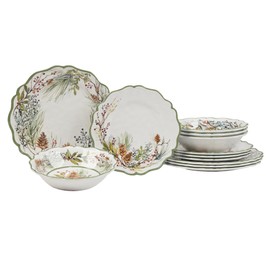 Certified International Winter Forest 12 Pc Dinnerware Set, Service for 4