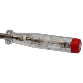 H + H Werkzeug Standard Tester 45500 VDE Voltage Tester / Phase Tester up to 250 V GS Tested According to VDE 0680 Made in Germany, Transparent/Red, 190 mm