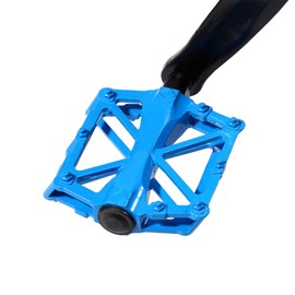 1 Pair Bike Pedals 4.7X 3.7in Aluminium Pedals Anti Skid Flat Flat Pedals Platform Bicycle Pedal (Blue)