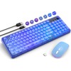 GLB Wireless Keyboard and Mouse Combo, RGB Backlit Rechargeable Full-Size