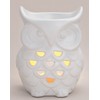 Wurm Duftlampe Eule aus Porzellan weiß (11 x 9 x