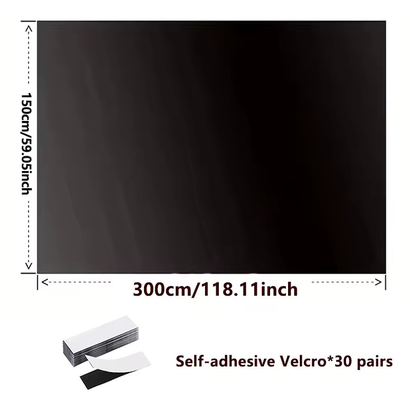 95-98% Blackout Self-Adhesive Window Curtain Cloth Shade