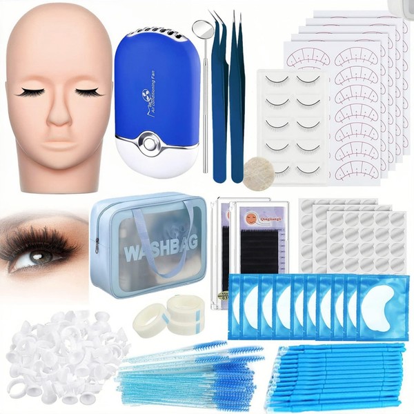 Lash Extension Practice Kit, Eyelash Extension Training Kit for Beginners,