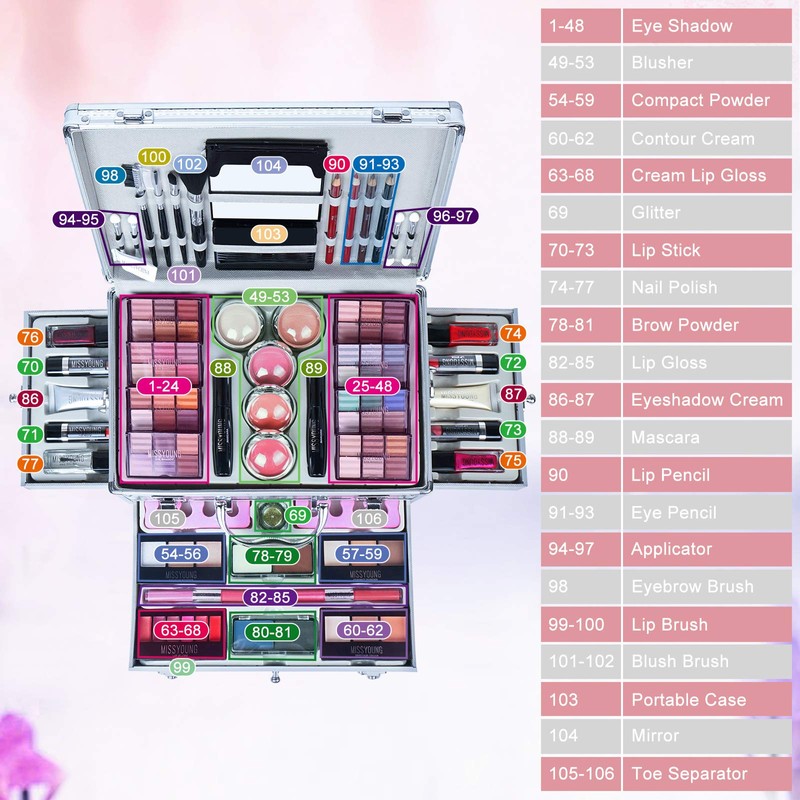 39 Colours Makeup Set, Cosmetics Make-Up Cassette, Cosmetic Eyeshadow Palette,