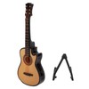 Minature Guitar Model Wooden Mini Musical Instrument Guitar Replica with