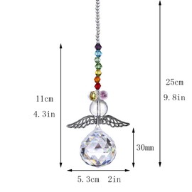 H&D HYALINE & DORA Crystal Guardian Angel Rainbow Makers Suncatchers with 30mm Glass Ball Prism