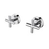 Decaura Shower Mixer Taps 1/4 Turn Twin Tap Cross Handles