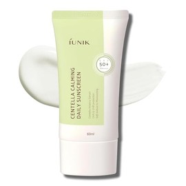 IUNIK Crema de Protección Solar Diaria Calmante Centella SPF 50+ PA++++ Mate y Sin Residuo Blanco Centella Asiática Aceite Seco Graso Sensible Cuidado de la Piel Vegana Coreana