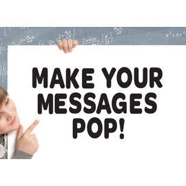 The Peel People Peel and Stick Letters and Numbers - Acid-Free, Non-Toxic, Use Indoors or Outdoors, Made in The USA, 115 4-Inch Stickers Included, Solid Black