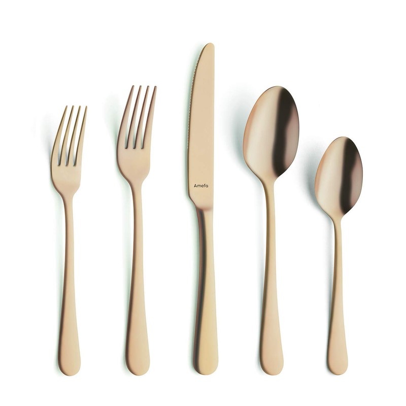 Amefa Austin 20pc Flatware Set - 18/0 Gold Stainless Steel